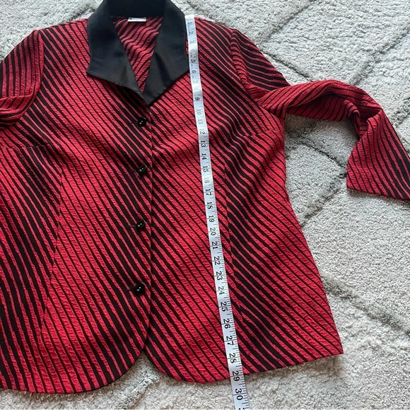 Hermann Lange collection blazer red black 44 / US size large / 12 - Picture 4 of 7